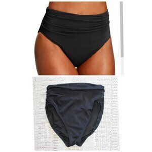 Magicsuit Ruched Swim Brief Bikini Bottoms Black Size 10 US high waist beach